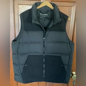 FILSON Women’s XL Featherweight Goose Down Vest Full Zip Fade Grey Puffer Vest